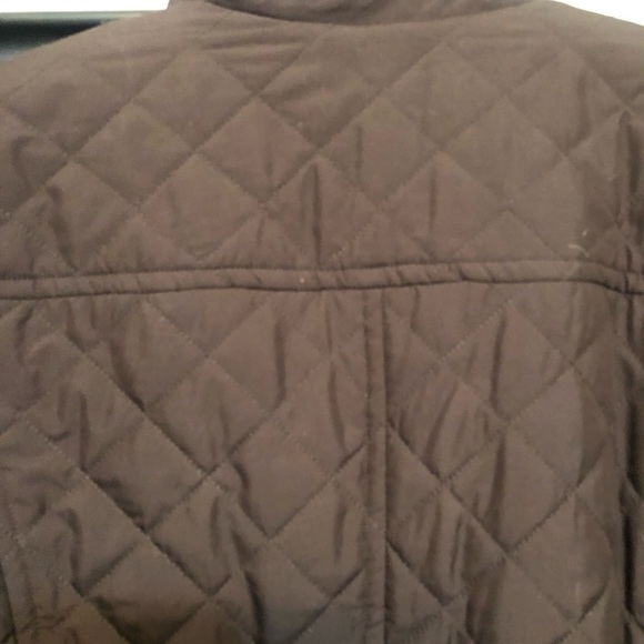 Ann Taylor size XL brown mid weight quilted jacket with flannel lining - Picture 5 of 7